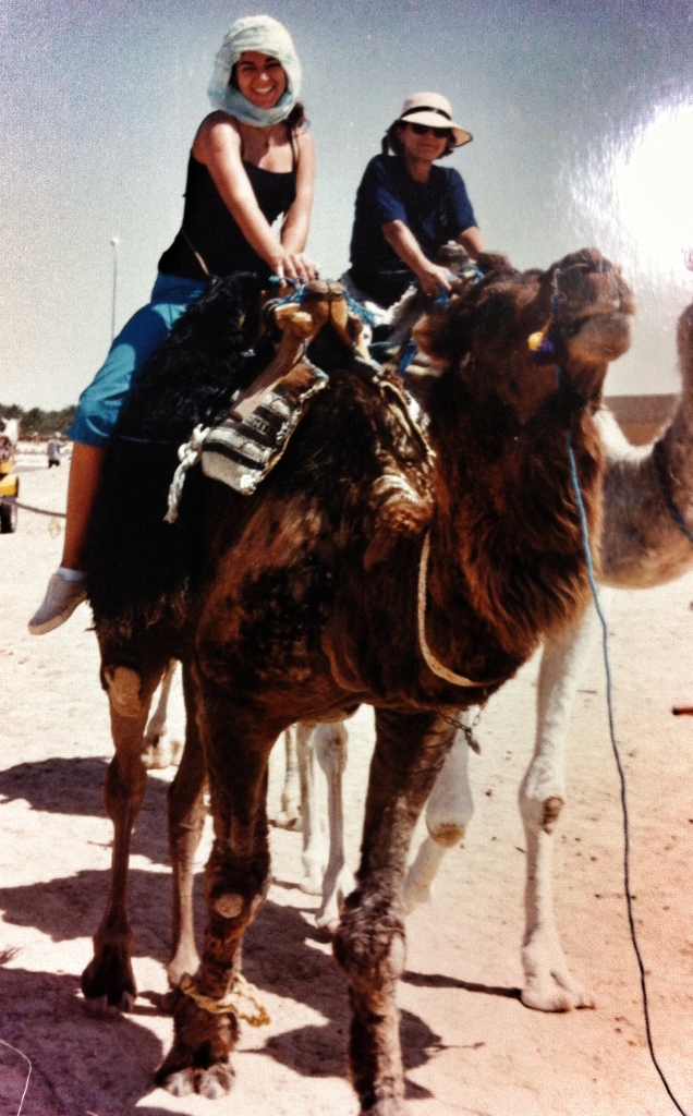 Eu e o camelo (ou dromedário, ou sei lá), no deserto do Saara. Não, ninguém quis me trocar por ele, afinal de contas.